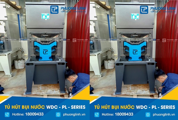 Phương Linh lắp đặt và bàn giao hoàn thiện Tủ hút bụi nước WDC-PL-Series cho khách hàng có yêu cầu đặc biệt đối với bụi dễ cháy nổ. 