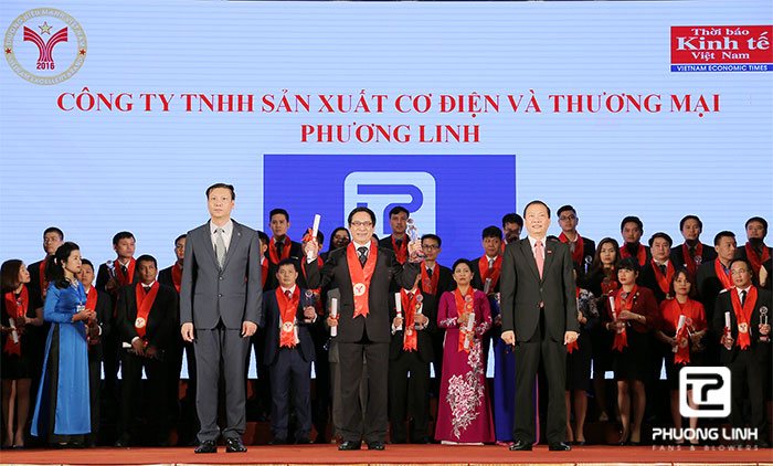 Phương Linh lần thứ 3 nhận giải thưởng Thương Hiệu Mạnh Việt Nam 2016 – Khẳng định vị thế số 1 về quạt công nghiệp